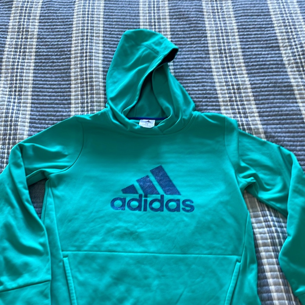 Girls Adidas sweatshirt sz 14 teal color